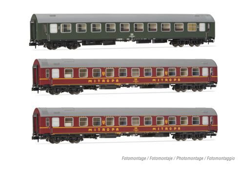 Arnold HN4423 DR 3er-Set OSShD Typ B Personenwagen Spree-Alpen-Express Set 1 grün/rot 1x Bc + 2x WLAB  Ep. IV